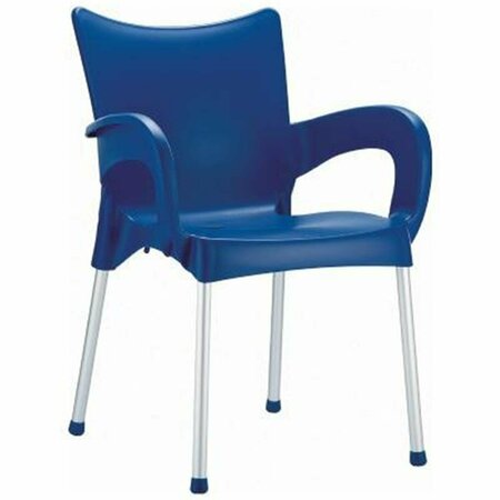 SIESTA Romeo Resin Dining Arm Chair Dark Blue, 4PK ISP043-DBL